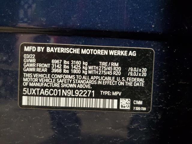 5UXTA6C01N9L92271 BMW X5 Xdrive45e