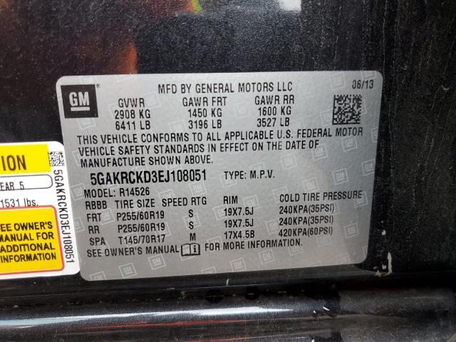 5GAKRCKD3EJ108051 Buick Enclave