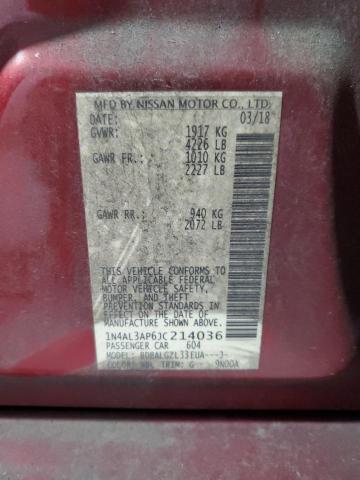 1N4AL3AP6JC214036 Nissan ALTIMA 2.5