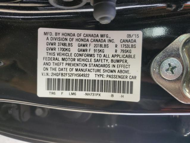 2HGFB2F52FH564922 Honda Civic Lx