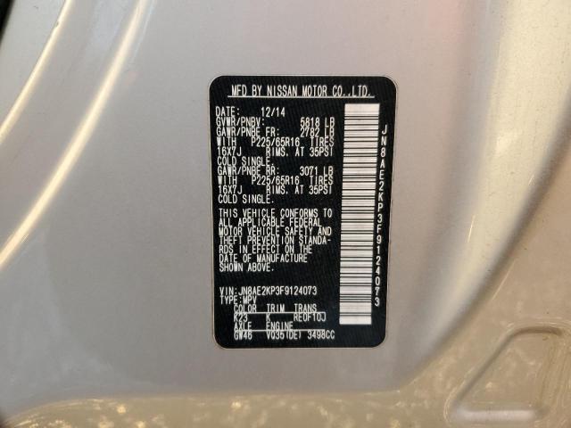 JN8AE2KP3F9124073 Nissan QUEST S