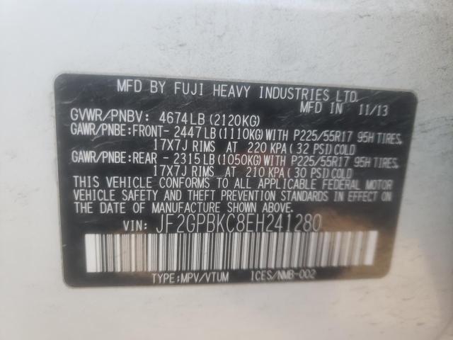 JF2GPBKC8EH241280 Subaru Xv Crosstrek 2.0i Hybrid Touring