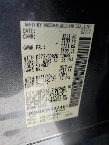 1N6AA1E67HN532460 Nissan TITAN SV