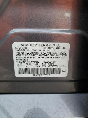 JN1EV7BP1MM707412 Infiniti Q50 LUXE