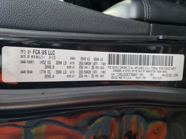 1C4RDJDG8FC766607 Dodge DURANGO LIMITED