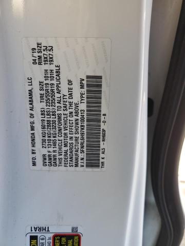 5FNRL6H97KB100413 Honda Odyssey Elite
