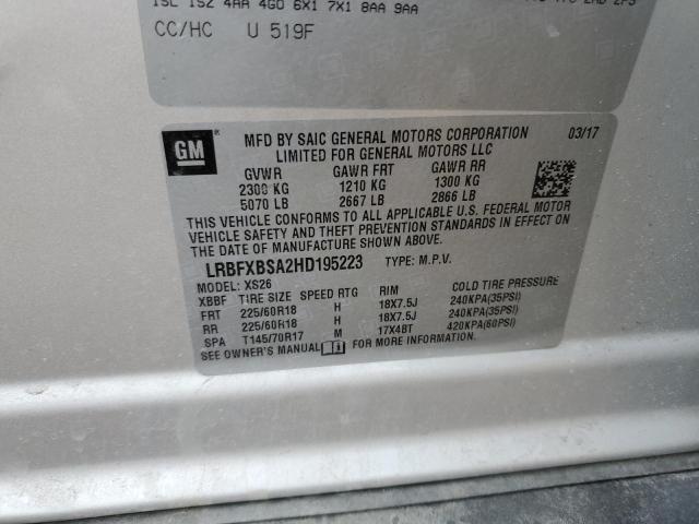 LRBFXBSA2HD195223 Buick Envision Essence