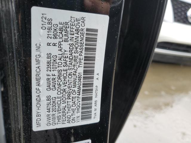 1HGCV1F44MA034801 Honda Accord Sport Se
