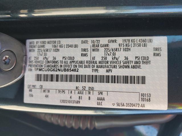 1FMCU0G62NUB85482 Ford ESCAPE SE