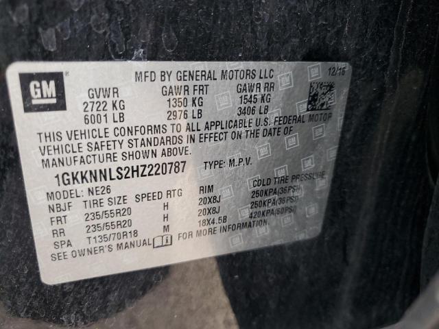 1GKKNNLS2HZ220787 GMC Acadia Slt-2