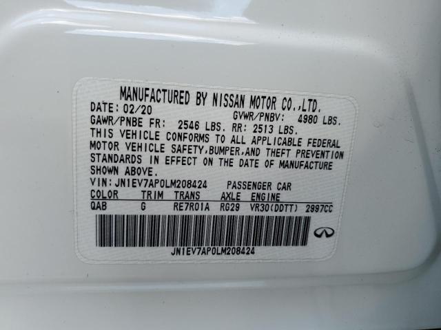 JN1EV7AP0LM208424 Infiniti Q50 PURE