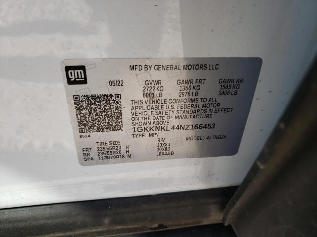 1GKKNKL44NZ166453 GMC ACADIA SLE