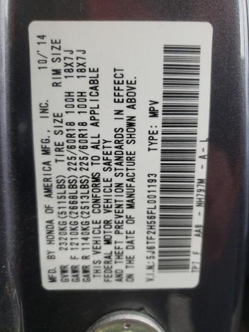 5J6TF2H56FL001193 Honda Crosstour Exl