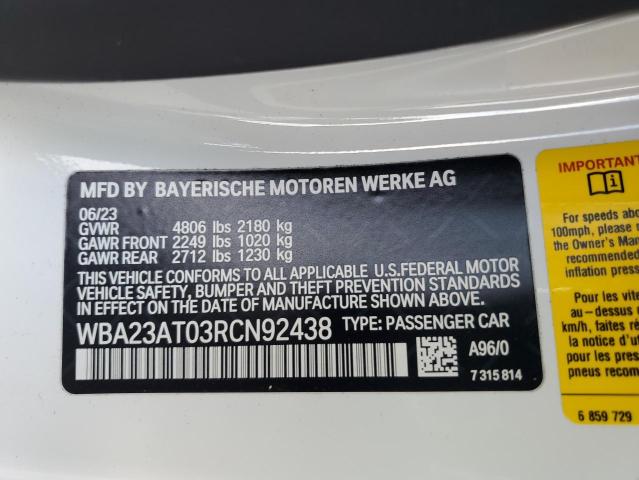 WBA23AT03RCN92438 BMW 430I