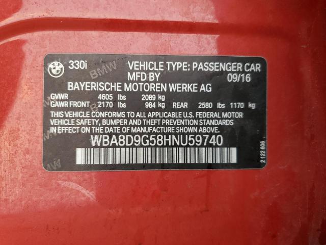 WBA8D9G58HNU59740 BMW 330 XI
