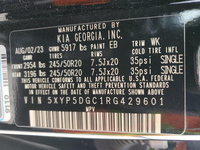 5XYP5DGC1RG429601 KIA Telluride Sx