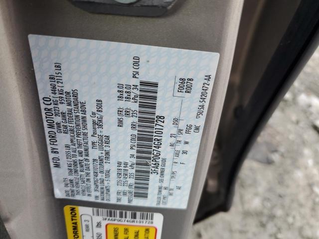 3FA6P0G74GR101728 Ford FUSION S