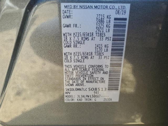 5N1DL0MN7LC508513 Infiniti QX60 LUXE