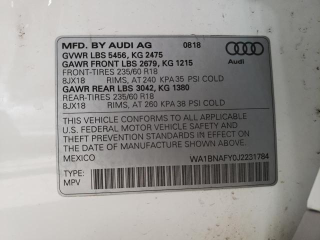 WA1BNAFY0J2231784 Audi Q5 Premium Plus