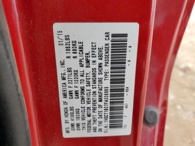 1HGCT1B37FA006965 Honda Accord Lx-s