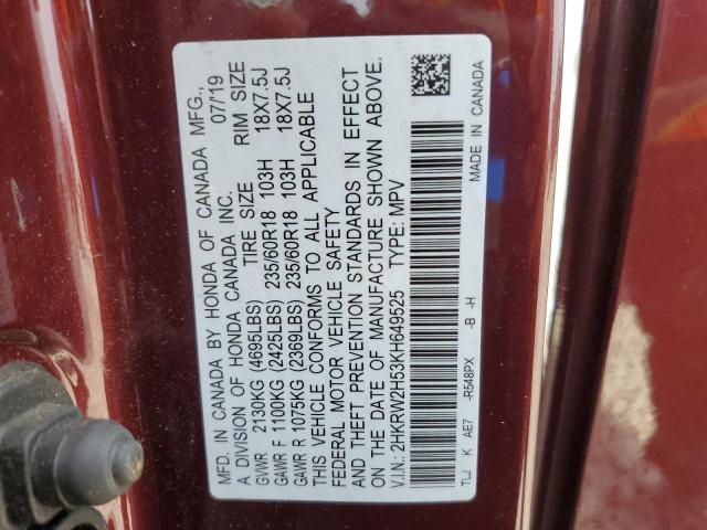 2HKRW2H53KH649525 Honda CR-V EX
