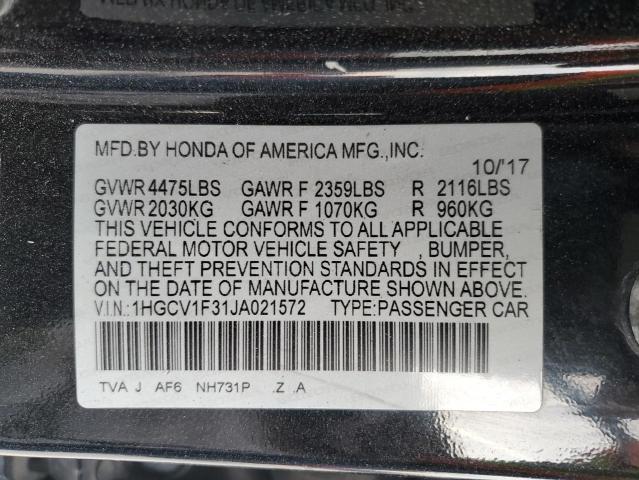 1HGCV1F31JA021572 Honda Accord Sport