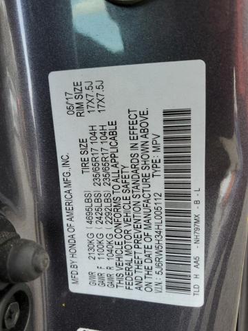 5J6RW5H34HL005112 Honda CR-V LX