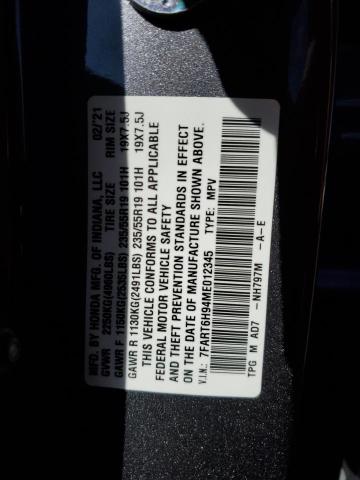 7FART6H94ME012345 Honda Cr-v Touring
