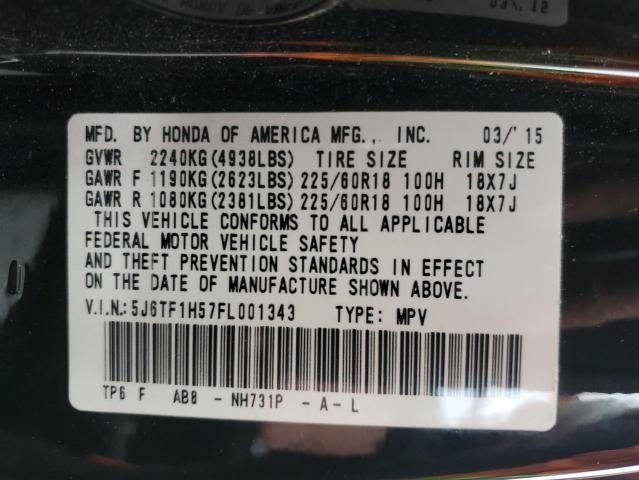5J6TF1H57FL001343 Honda Crosstour Exl