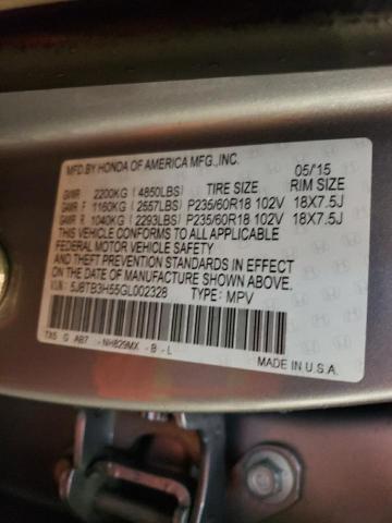 5J8TB3H55GL002328 Acura Rdx Technology