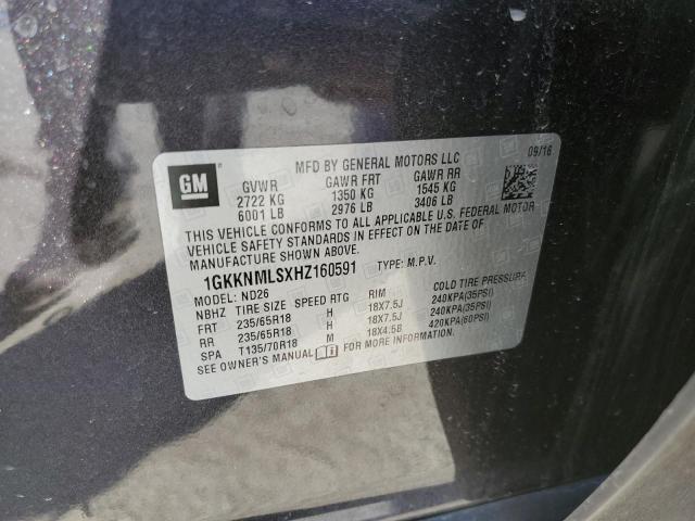 GMC Acadia Slt-1 2017 1GKKNMLSXHZ160591 Image 13
