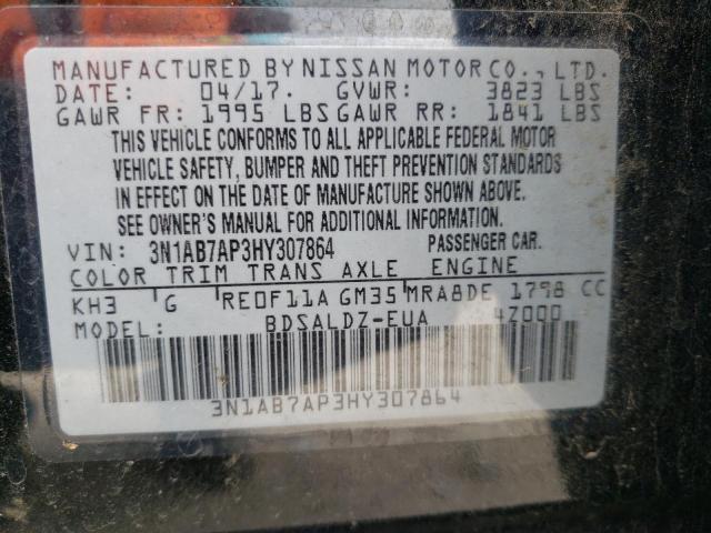 3N1AB7AP3HY307864 Nissan SENTRA S