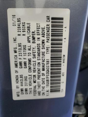 19UUB1F53GA007681 Acura TLX TECH