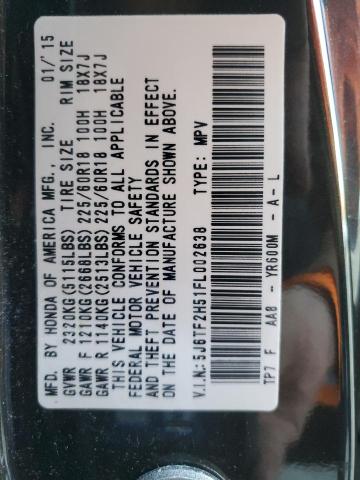 5J6TF2H51FL002638 Honda Crosstour Exl