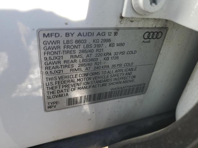 WA1VAAF7XHD040078 Audi Q7 Prestige