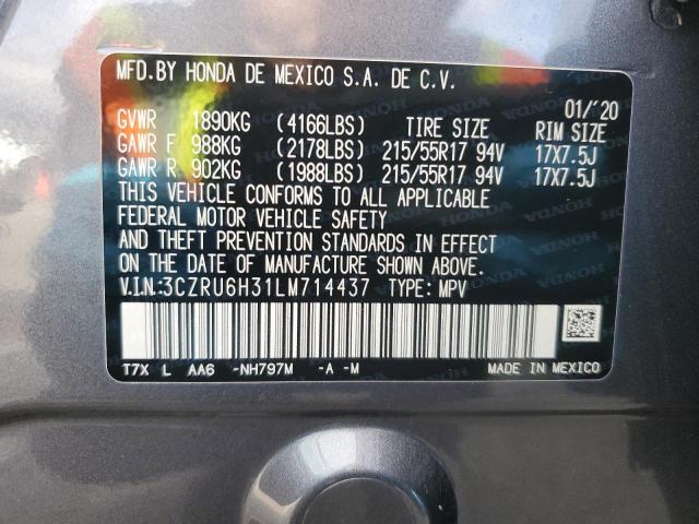 3CZRU6H31LM714437 Honda HR-V LX