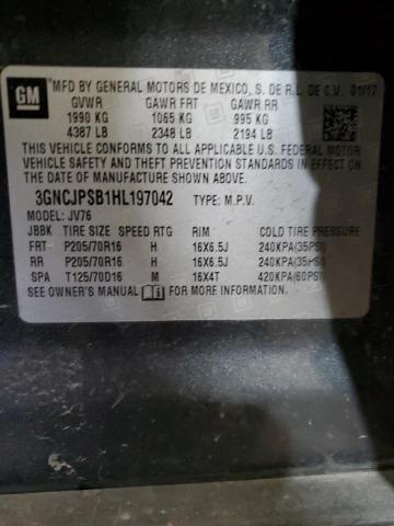 3GNCJPSB1HL197042 Chevrolet TRAX 1LT