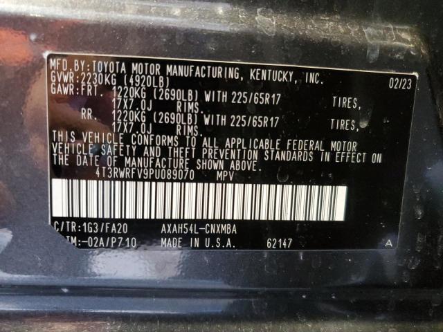 4T3RWRFV9PU089070 Toyota Rav4 Xle