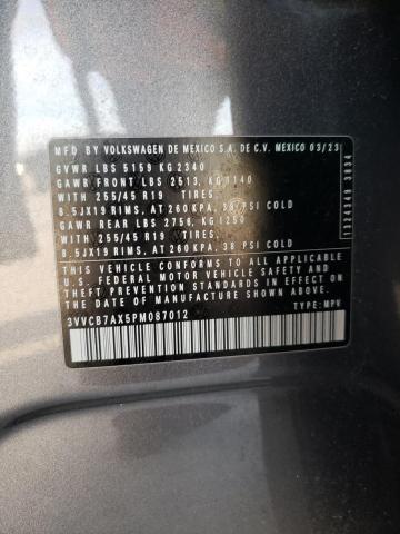 3VVCB7AX5PM087012 Volkswagen Tiguan Se R-line Black