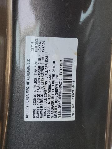5FNRL6H90JB097210 Honda Odyssey Elite