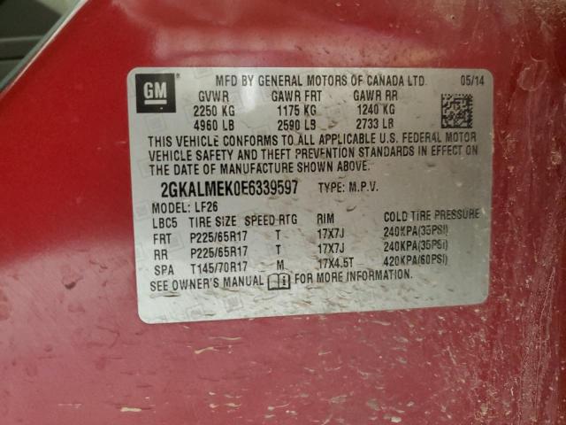 2GKALMEK0E6339597 GMC Terrain Sle
