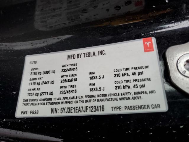 5YJ3E1EA7JF123416 Tesla MODEL 3
