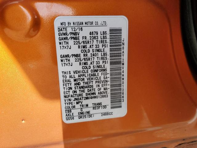 JN8AT2MV4HW012663 Nissan ROGUE S