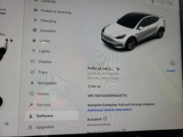7SAYGDEE8PA038775 Tesla Model Y
