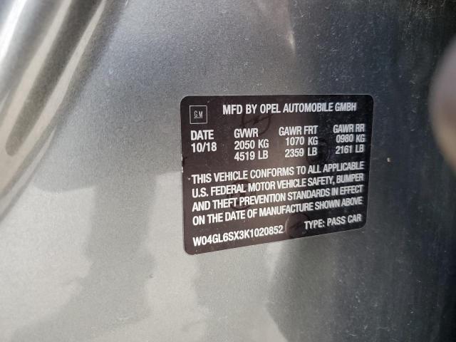 W04GL6SX3K1020852 Buick Regal Preferred