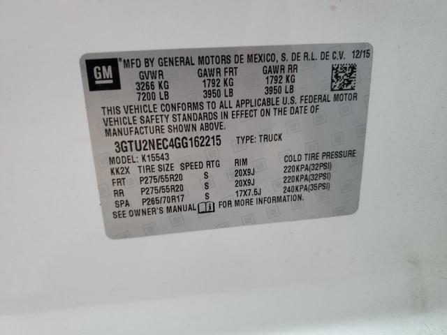 3GTU2NEC4GG162215 GMC Sierra K1500 Slt