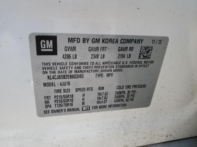 KL4CJBSB2EB603493 Buick Encore Convenience