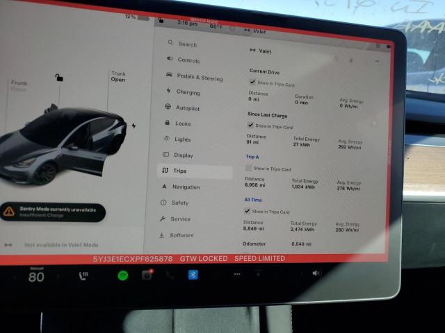 5YJ3E1ECXPF625878 Tesla MODEL 3