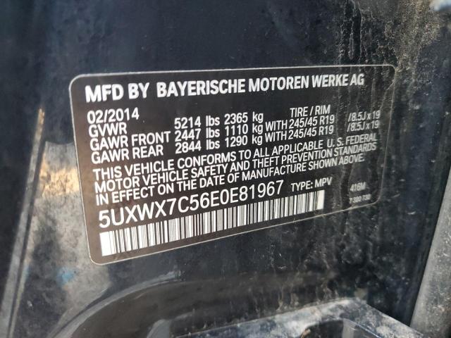 5UXWX7C56E0E81967 BMW X3 Xdrive35i