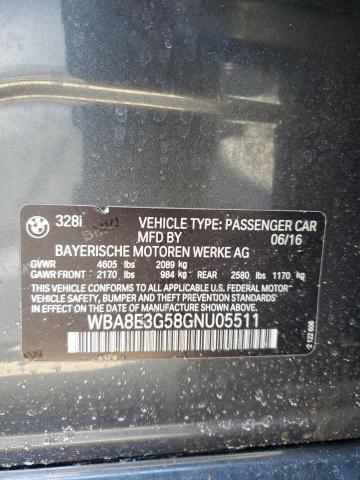 WBA8E3G58GNU05511 BMW 328 Xi Sulev